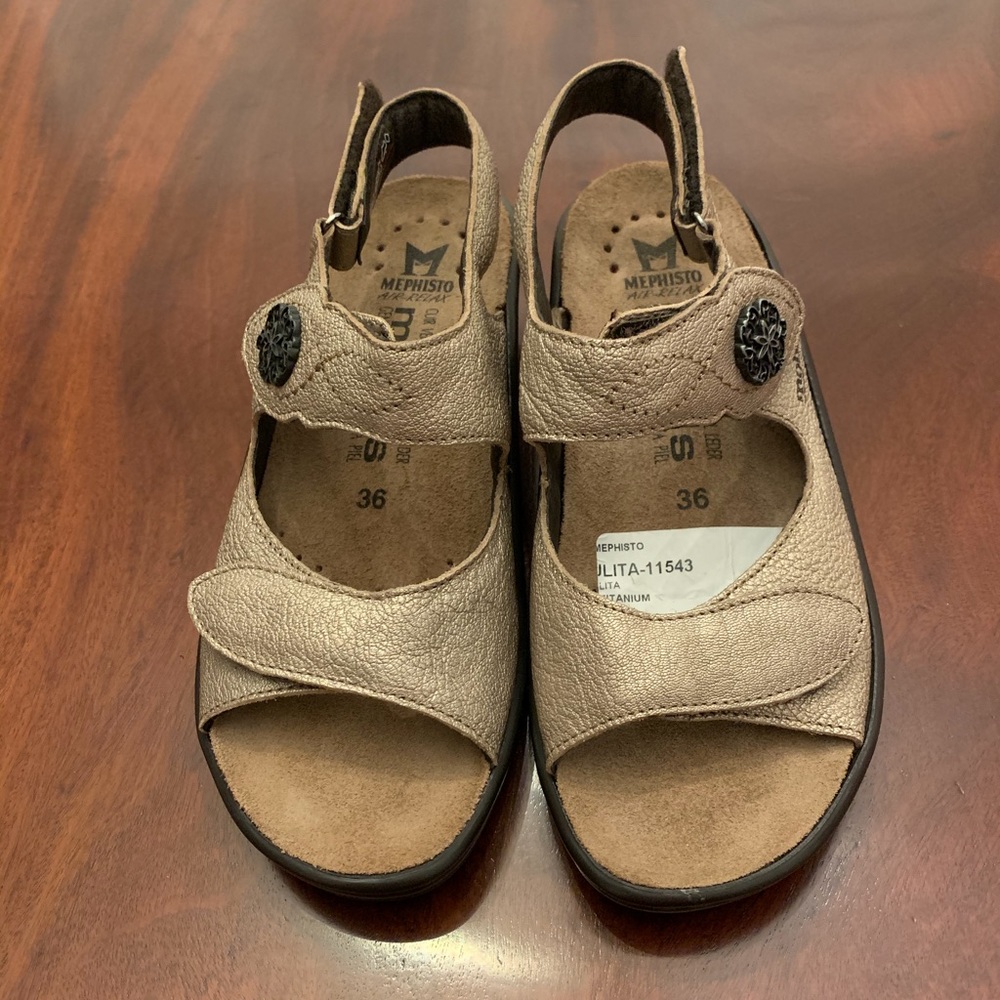 NWT Mephisto Ulita Titanium Sandals Size 36